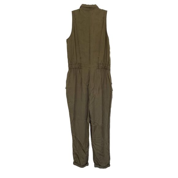 Abercrombie Fitch Green Sleeveless Utility Jumpsuit Playsuit Size Small Tall - Picture 2 of 12